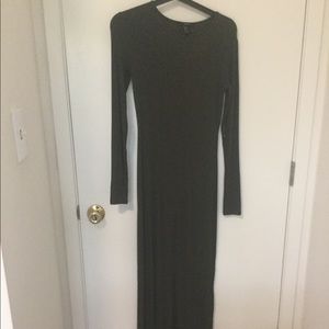 FOREVER 21 OLIVE LONG SLEEVE DRESS FREESIZE